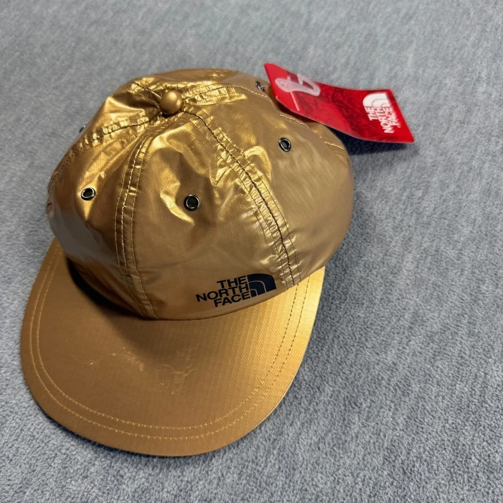 The North Face Hat‎ Unisex OS Gold Metallic 6-Panel Strapback Baseball Cap NWT